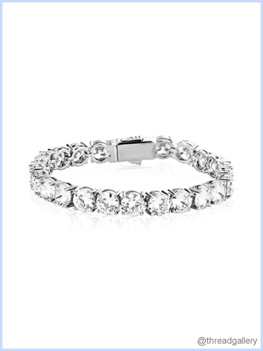 14K Gold Plated 10mm Tennis Bracelet Cubic Zirconia Iced Out Unisex Bracelet